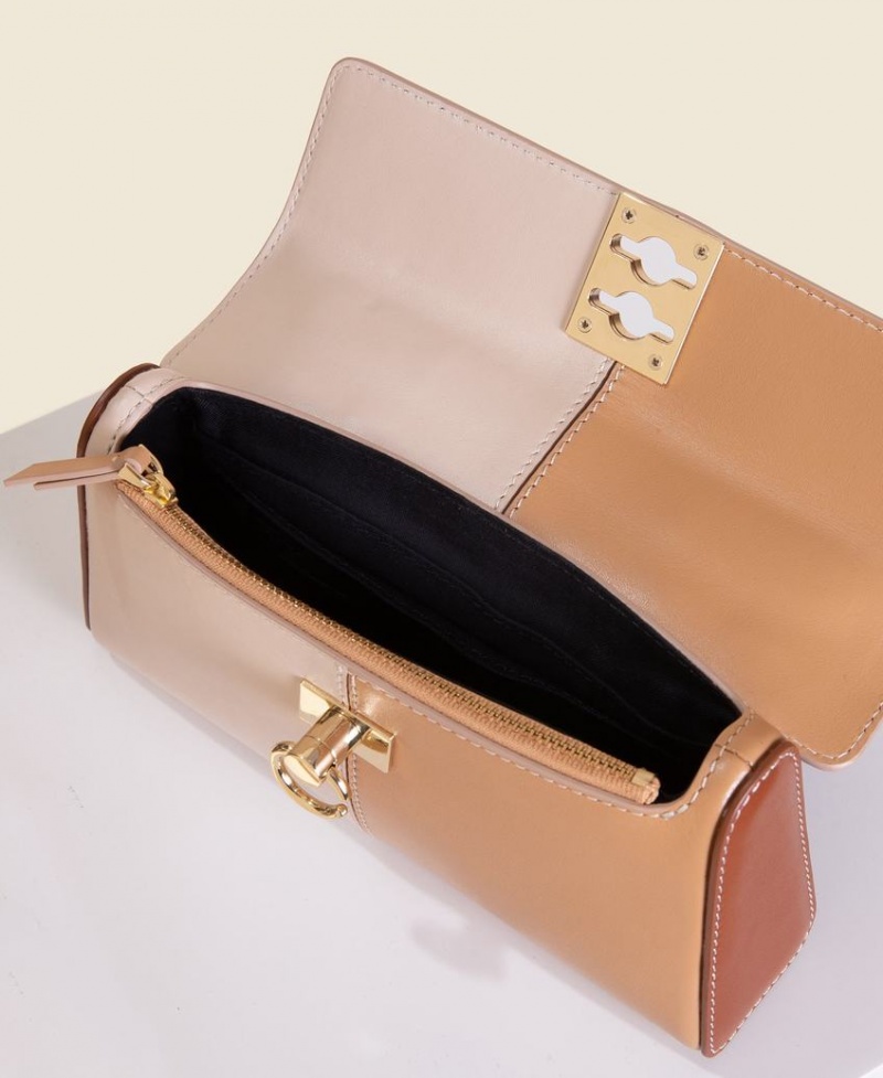 Brown Beige Women's Cafuné Stance Wallet Crossbody Bags | BIL8481VB