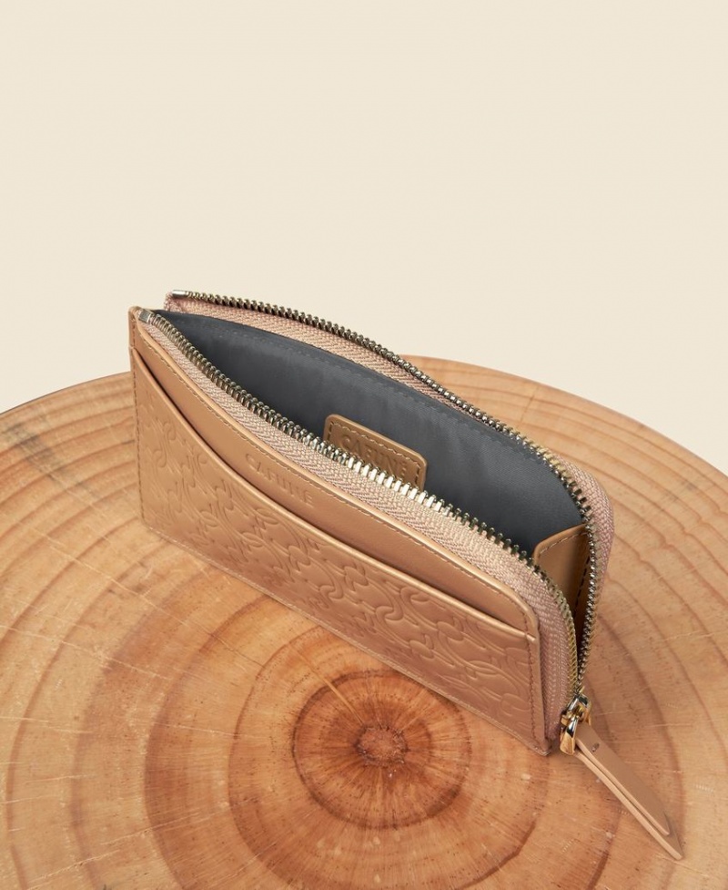 Brown Women's Cafuné C-Lock L-Zip Cardholders | CQL9995RM