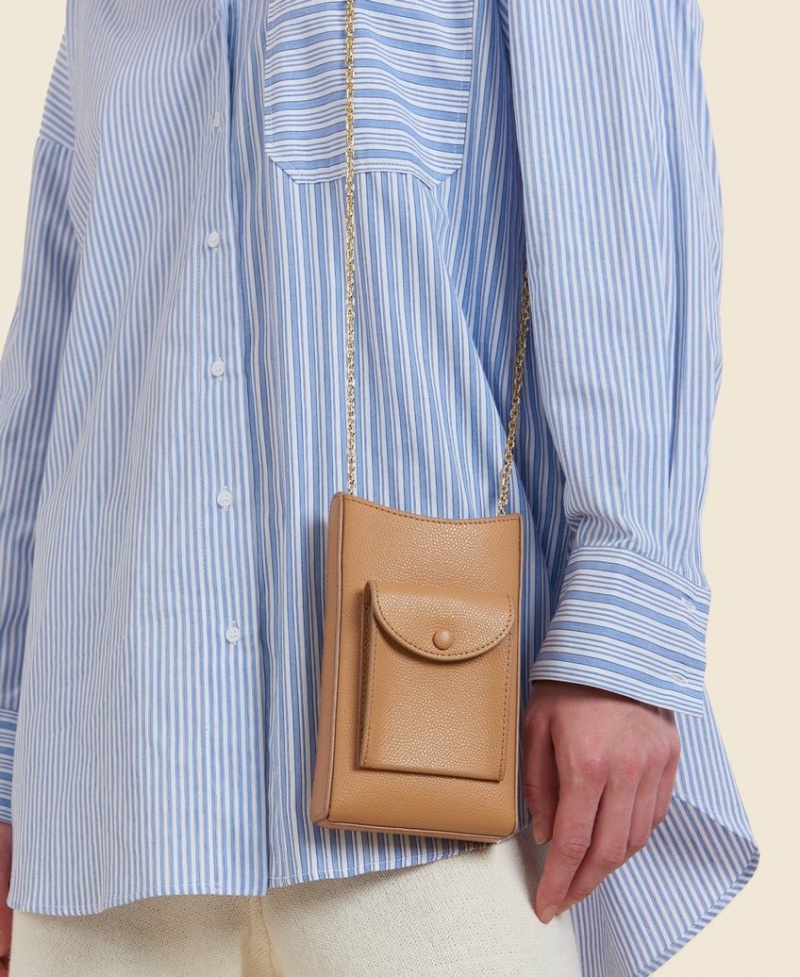 Brown Women's Cafuné Camber Sling Phone Bag | ZKX3179PL