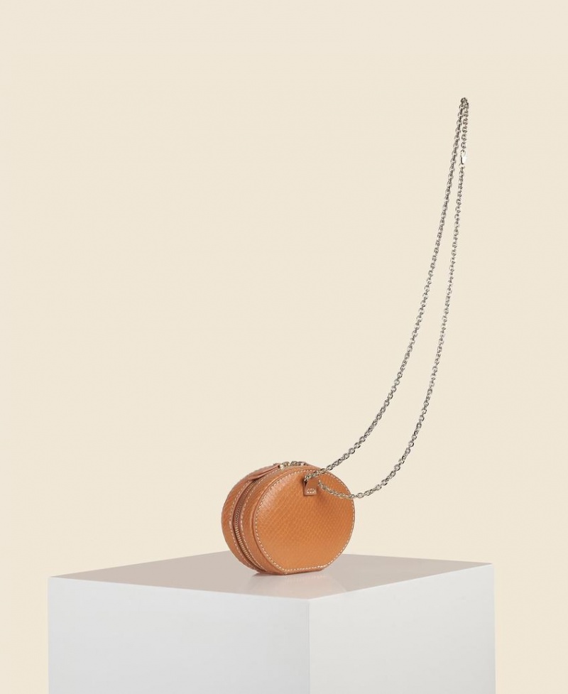 Brown Women's Cafuné Egg Chain Mini Bags | THA10047OG