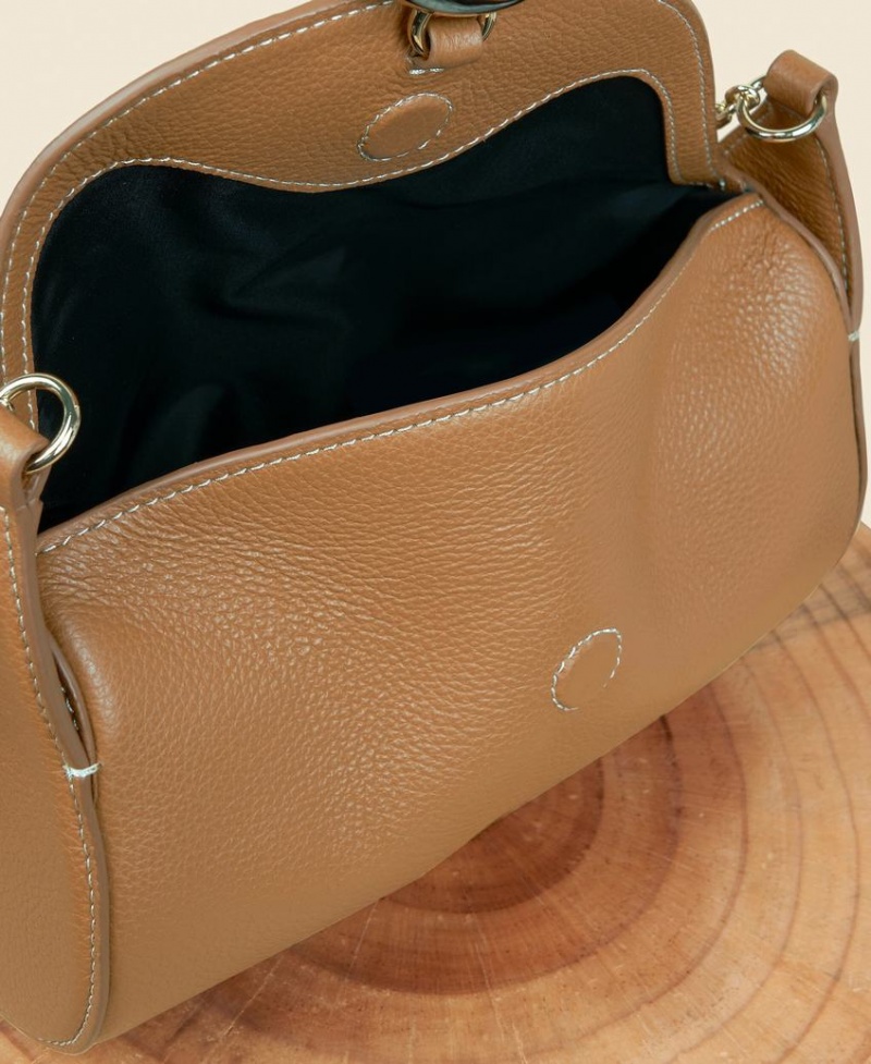 Brown Women's Cafuné Mini Drop Duffel Shoulder Bags | NFP4125GD