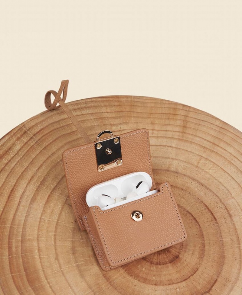 Brown Women's Cafuné Stance Pod AirPods Case Mini Bags | WQX4696JA